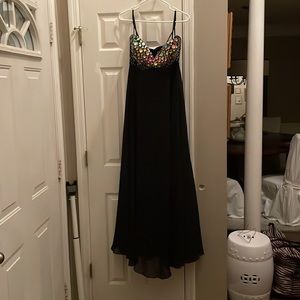 Night moves Multicolored Rhinestone embellished formal gown